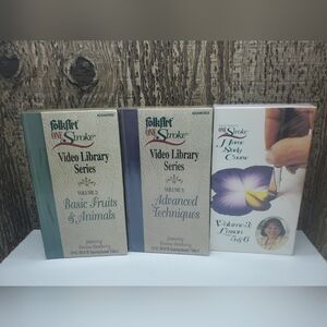 Donna Dewberry Folk Art One Stroke VHS Library Series Home Study Course Lot of 3